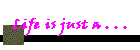 Life is just a . . .